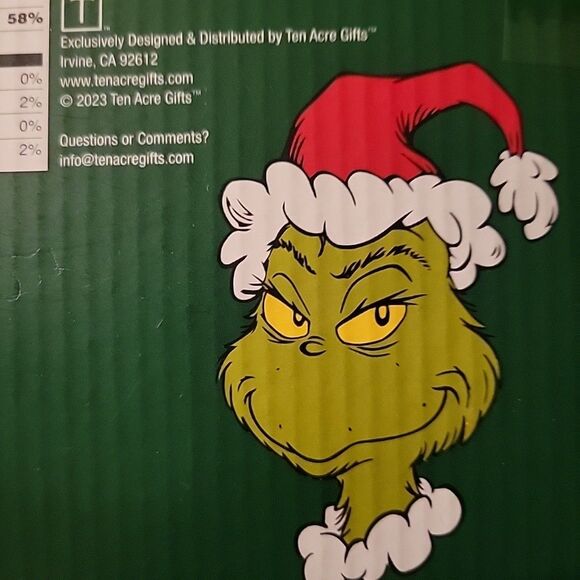 Ten Acre Gifts Grinch Coffee & Cocoa Mugs for Two - NEW in BOX Holiday Classic - Picture 3 of 6